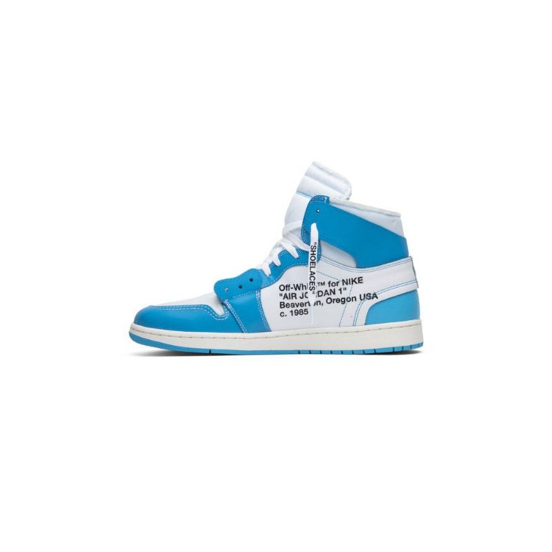 Air Jordan 1 Luonnonvalkoiset Retro Korkeat Ja Valkoiset Siniset Miesten Kengät