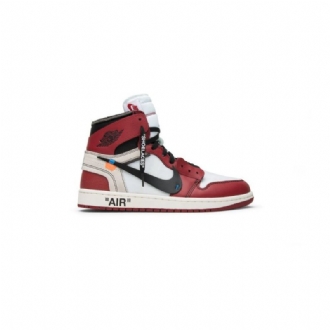 Air Jordan 1 Luonnonvalkoiset Retro Korkeat Valkoiset Musta Punaiset Miesten Kengät