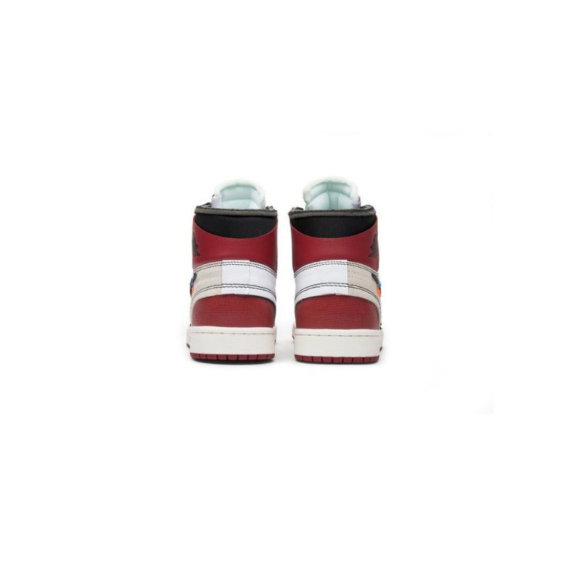 Air Jordan 1 Luonnonvalkoiset Retro Korkeat Valkoiset Musta Punaiset Miesten Kengät