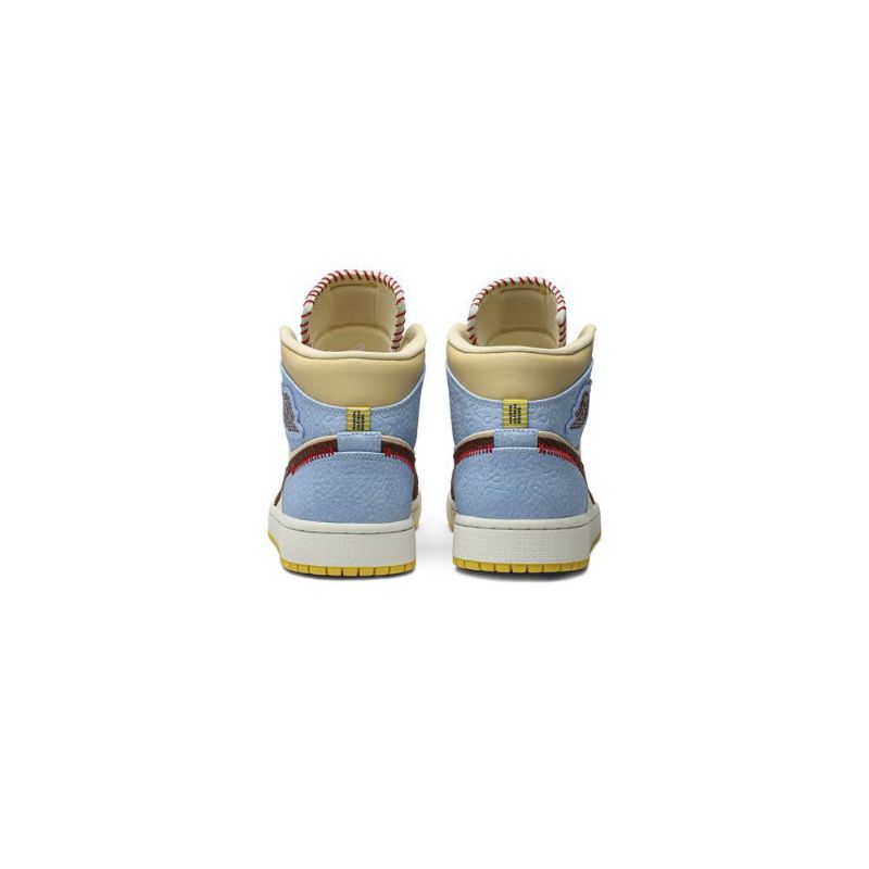 Air Jordan 1 Maison Chateau Rouge Mid Se Sininen Ruskea Beige Miesten Kengät