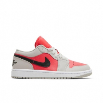 Air Jordan 1 Matala Harmaa Punainen Musta Naisten Kengät