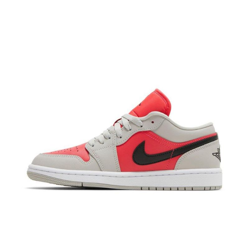 Air Jordan 1 Matala Harmaa Punainen Musta Naisten Kengät