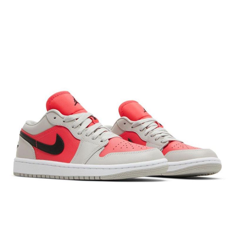 Air Jordan 1 Matala Harmaa Punainen Musta Naisten Kengät