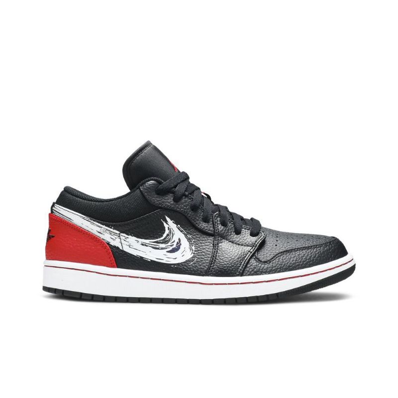 Air Jordan 1 Matala Musta Punainen Hopea Valkoinen Miesten Kengät