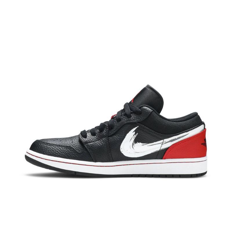Air Jordan 1 Matala Musta Punainen Hopea Valkoinen Miesten Kengät