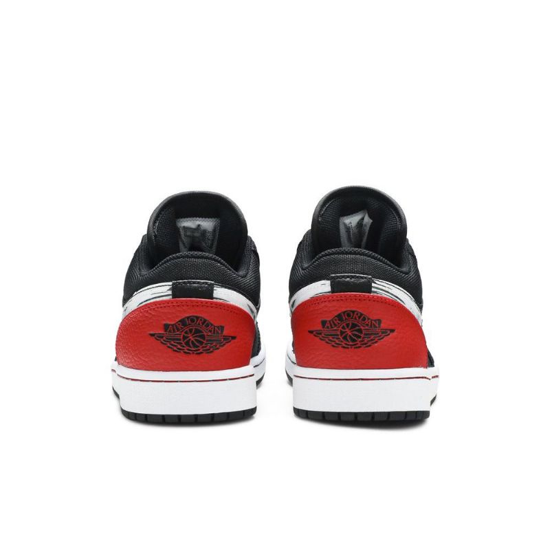 Air Jordan 1 Matala Musta Punainen Hopea Valkoinen Miesten Kengät