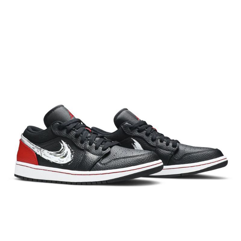 Air Jordan 1 Matala Musta Punainen Hopea Valkoinen Miesten Kengät