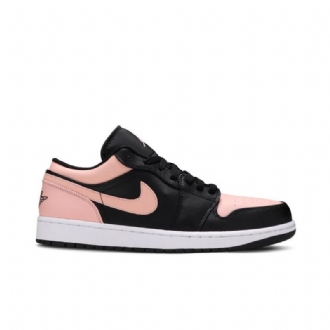 Air Jordan 1 Matala Musta Vaaleanpunainen Valkoinen Miesten Kengät