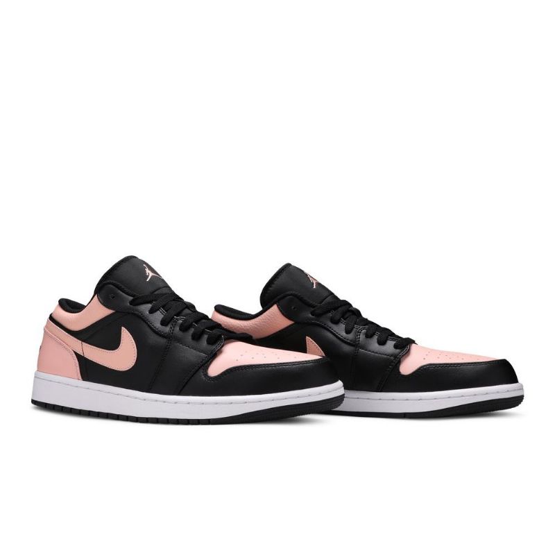 Air Jordan 1 Matala Musta Vaaleanpunainen Valkoinen Miesten Kengät