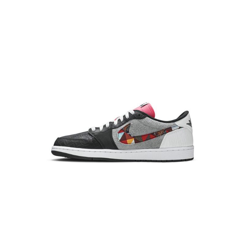 Air Jordan 1 Matala Og Musta Vaaleanpunainen Valkoinen Moniväriset Miesten Kengät