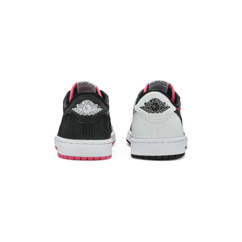 Air Jordan 1 Matala Og Musta Vaaleanpunainen Valkoinen Moniväriset Miesten Kengät