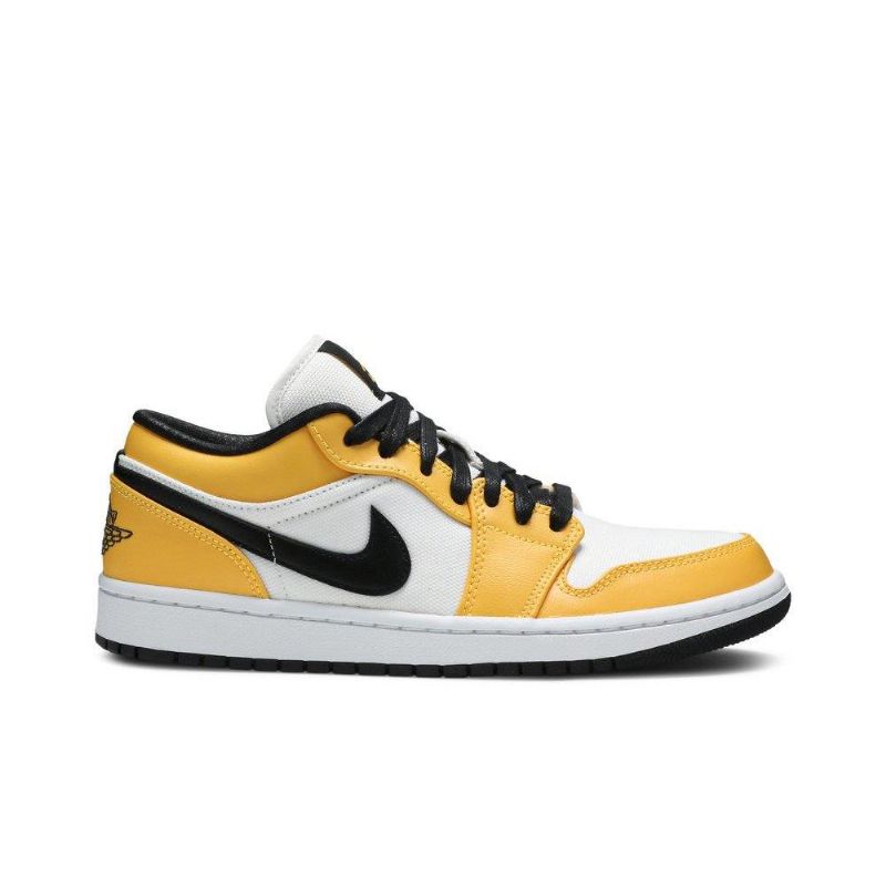 Air Jordan 1 Matala Oranssi Valkoinen Musta Naisten Kengät