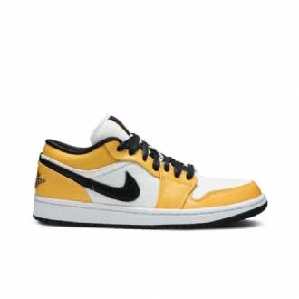 Air Jordan 1 Matala Oranssi Valkoinen Musta Naisten Kengät