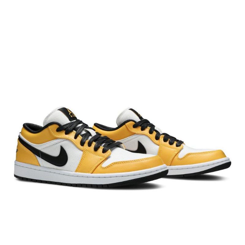 Air Jordan 1 Matala Oranssi Valkoinen Musta Naisten Kengät