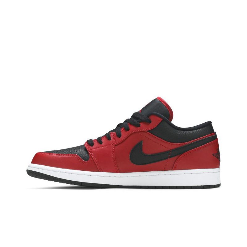 Air Jordan 1 Matala Punainen Musta Valkoinen Miesten Kengät