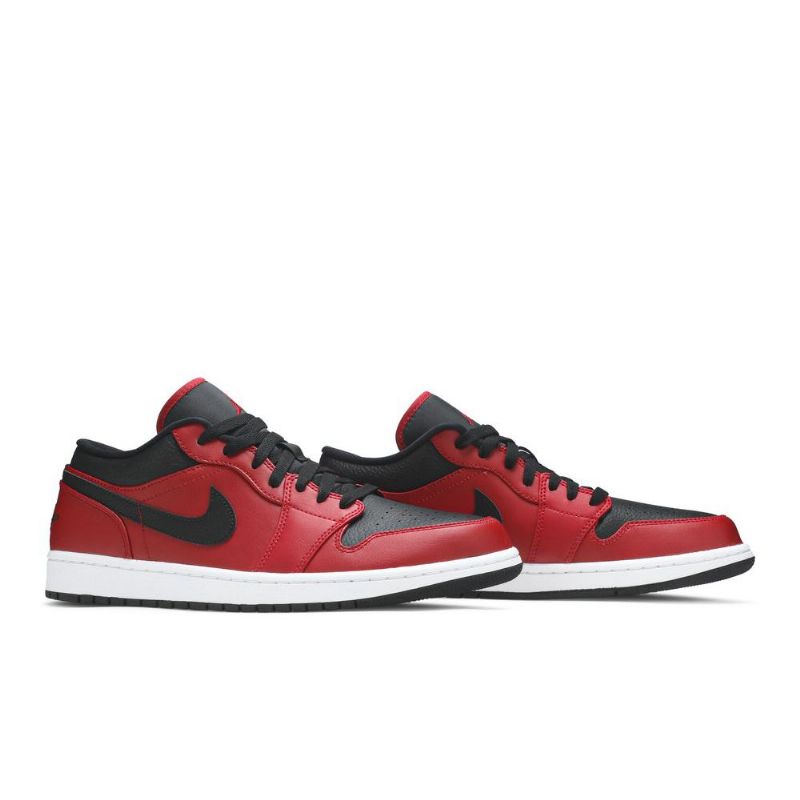 Air Jordan 1 Matala Punainen Musta Valkoinen Miesten Kengät