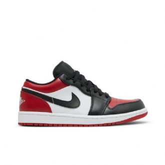 Air Jordan 1 Matala Punainen Musta Valkoinen Miesten Kengät