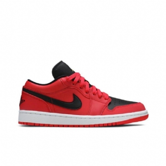 Air Jordan 1 Matala Punainen Musta Valkoinen Naisten Kengät