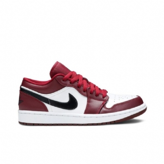 Air Jordan 1 Matala Punainen Valkoinen Musta Miesten Kengät
