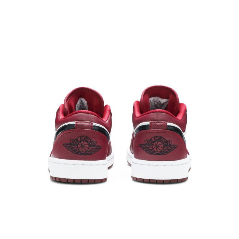 Air Jordan 1 Matala Punainen Valkoinen Musta Miesten Kengät