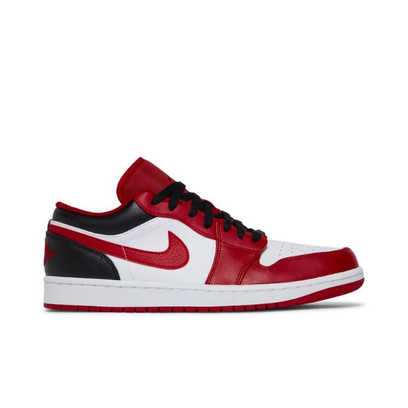 Air Jordan 1 Matala Punainen Valkoinen Musta Miesten Kengät