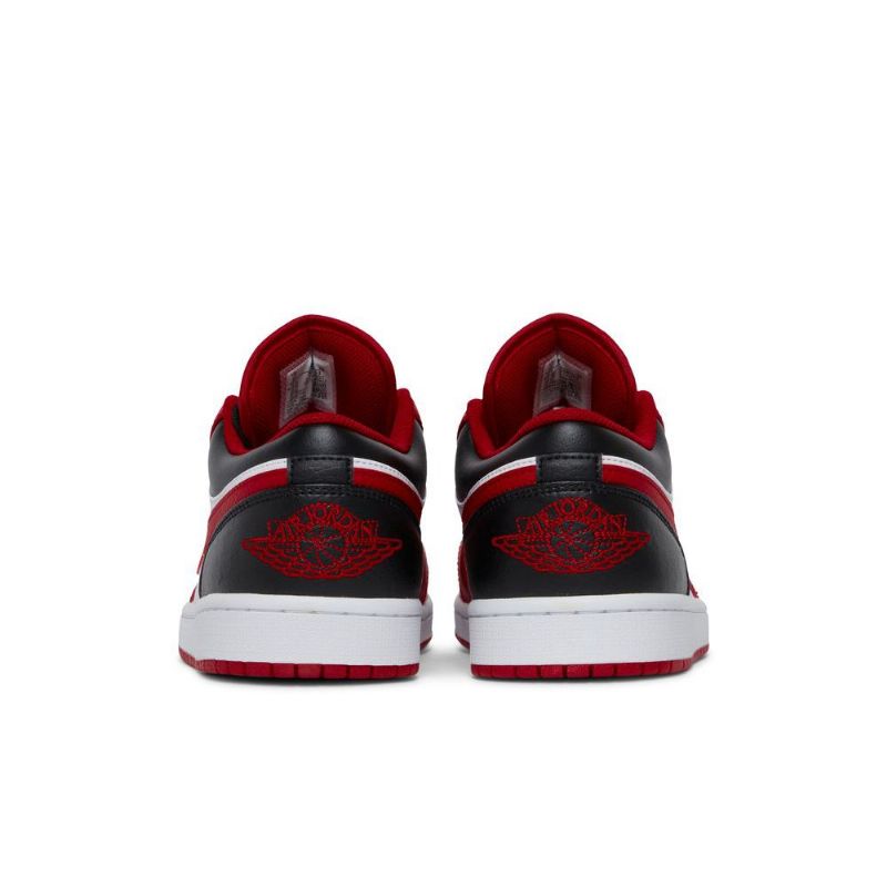 Air Jordan 1 Matala Punainen Valkoinen Musta Miesten Kengät