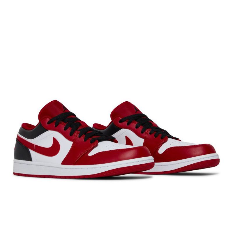 Air Jordan 1 Matala Punainen Valkoinen Musta Miesten Kengät
