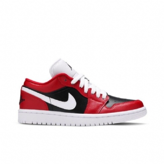 Air Jordan 1 Matala Punainen Valkoinen Musta Naisten Kengät