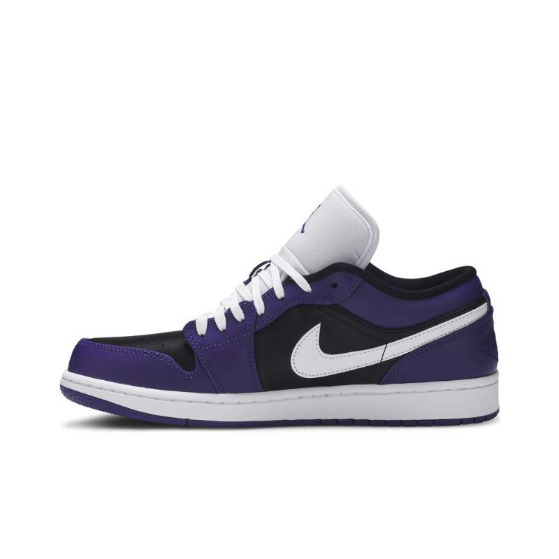 Air Jordan 1 Matala Purppura Musta Valkoinen Miesten Kengät