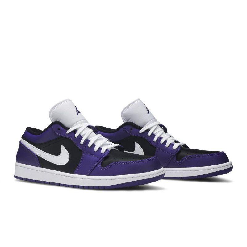 Air Jordan 1 Matala Purppura Musta Valkoinen Miesten Kengät