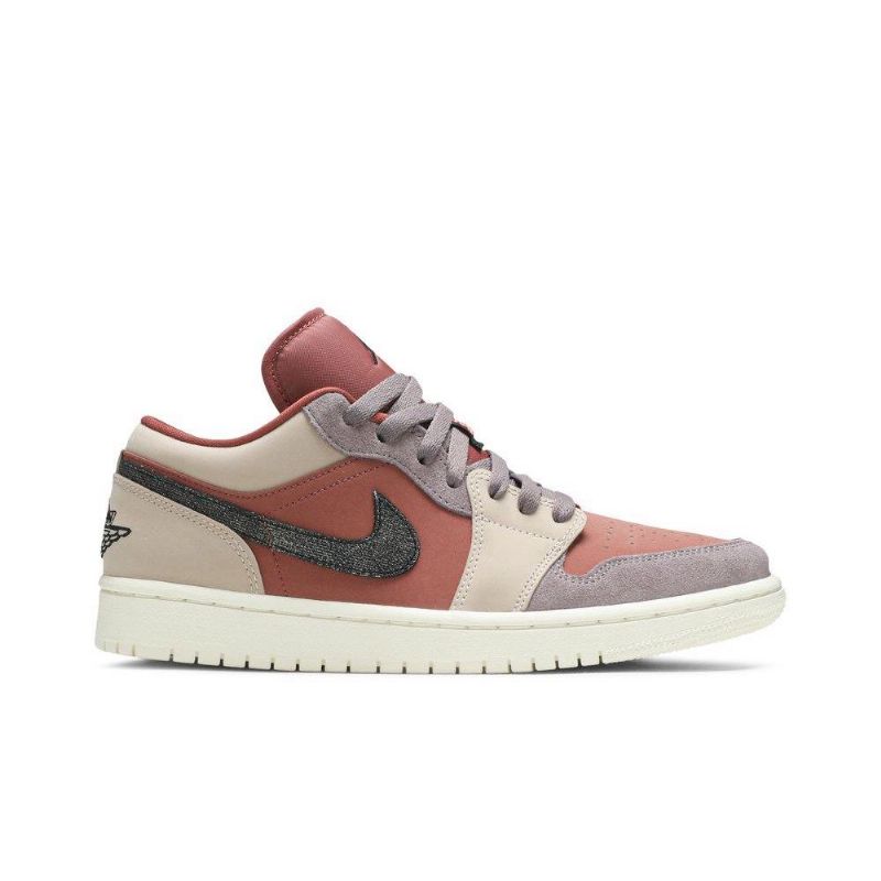 Air Jordan 1 Matala Ruskea Musta Beige Harmaa Naisten Kengät
