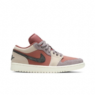 Air Jordan 1 Matala Ruskea Musta Beige Harmaa Naisten Kengät