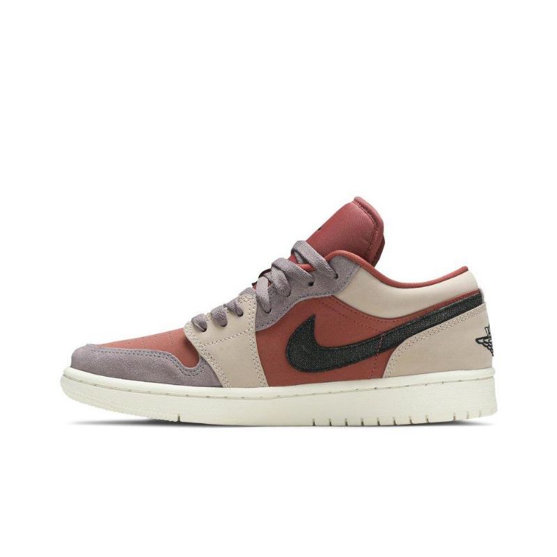 Air Jordan 1 Matala Ruskea Musta Beige Harmaa Naisten Kengät