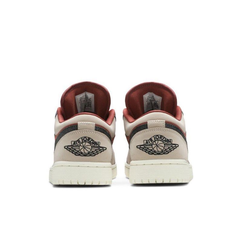 Air Jordan 1 Matala Ruskea Musta Beige Harmaa Naisten Kengät