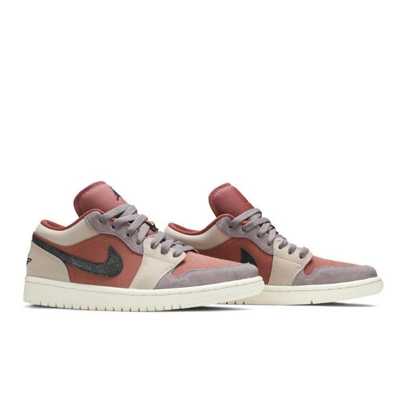 Air Jordan 1 Matala Ruskea Musta Beige Harmaa Naisten Kengät