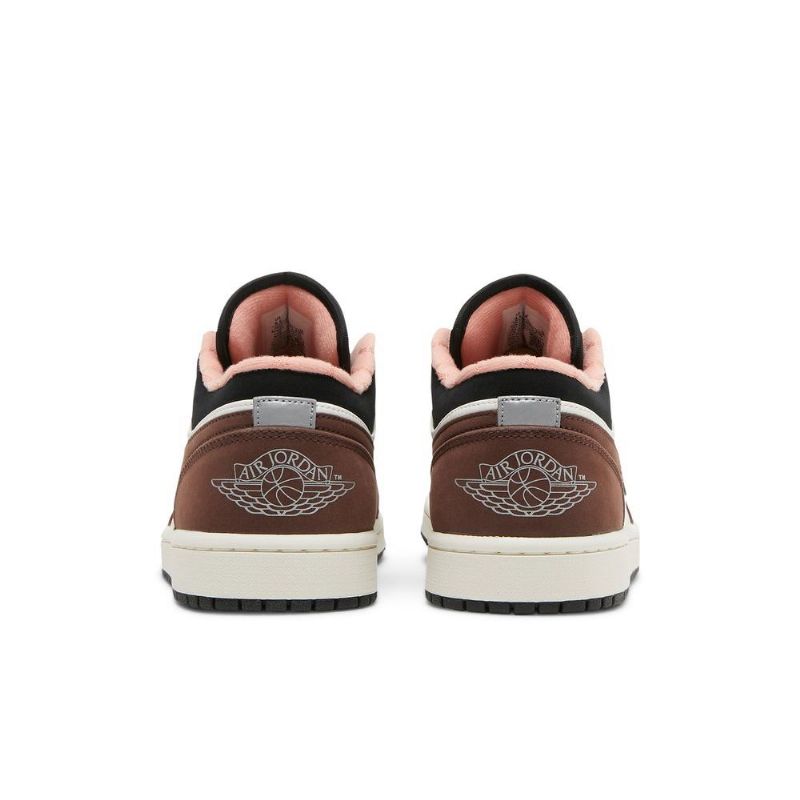 Air Jordan 1 Matala Ruskea Valkoinen Musta Vaaleanpunainen Miesten Kengät