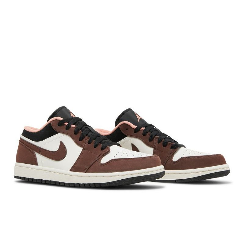 Air Jordan 1 Matala Ruskea Valkoinen Musta Vaaleanpunainen Miesten Kengät