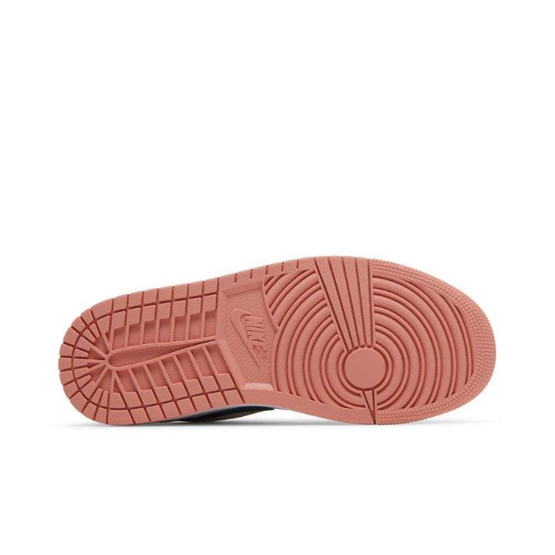 Air Jordan 1 Matala Vaaleanpunainen Harmaa Vihreä Naisten Kengät