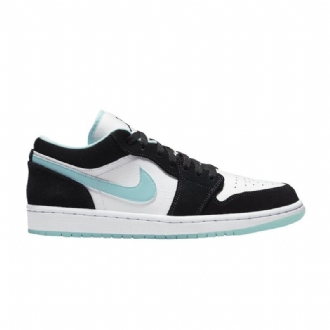 Air Jordan 1 Matala Valkoinen Musta Vihreä Miesten Kengät
