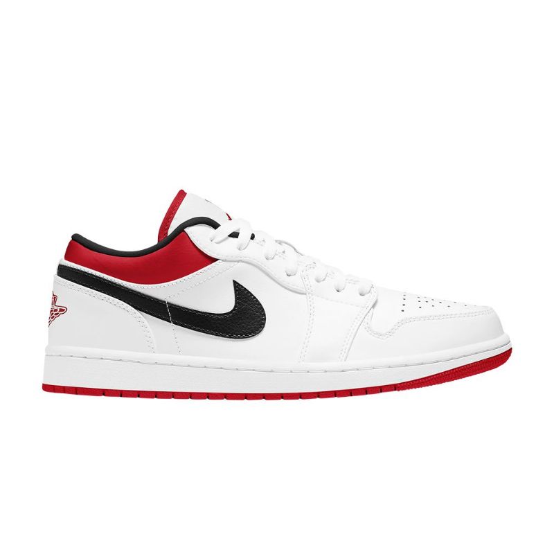 Air Jordan 1 Matala Valkoinen Punainen Musta Miesten Kengät