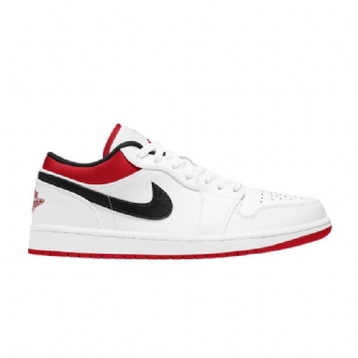 Air Jordan 1 Matala Valkoinen Punainen Musta Miesten Kengät