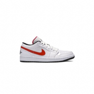 Air Jordan 1 Matala Valkoinen Punainen Musta Miesten Kengät
