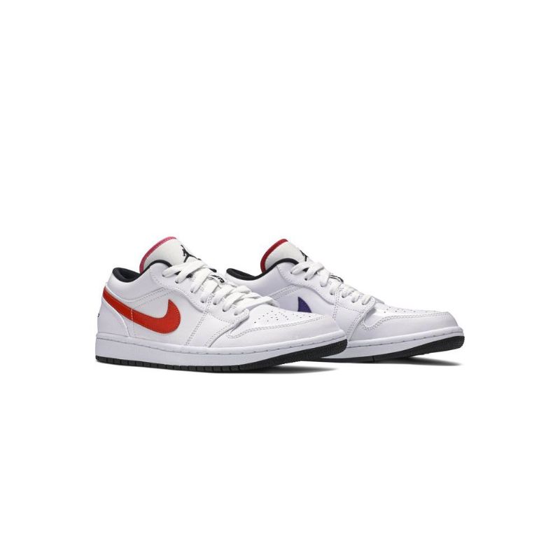 Air Jordan 1 Matala Valkoinen Punainen Musta Miesten Kengät