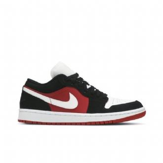 Air Jordan 1 Matala Valkoinen Punainen Musta Naisten Kengät