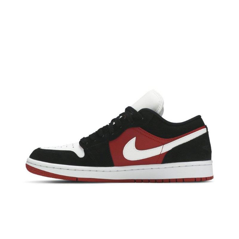 Air Jordan 1 Matala Valkoinen Punainen Musta Naisten Kengät