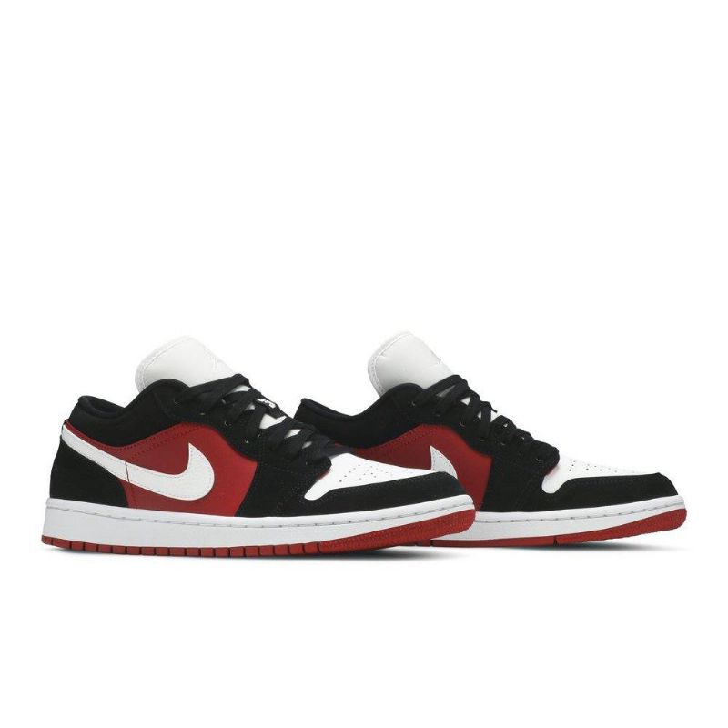 Air Jordan 1 Matala Valkoinen Punainen Musta Naisten Kengät