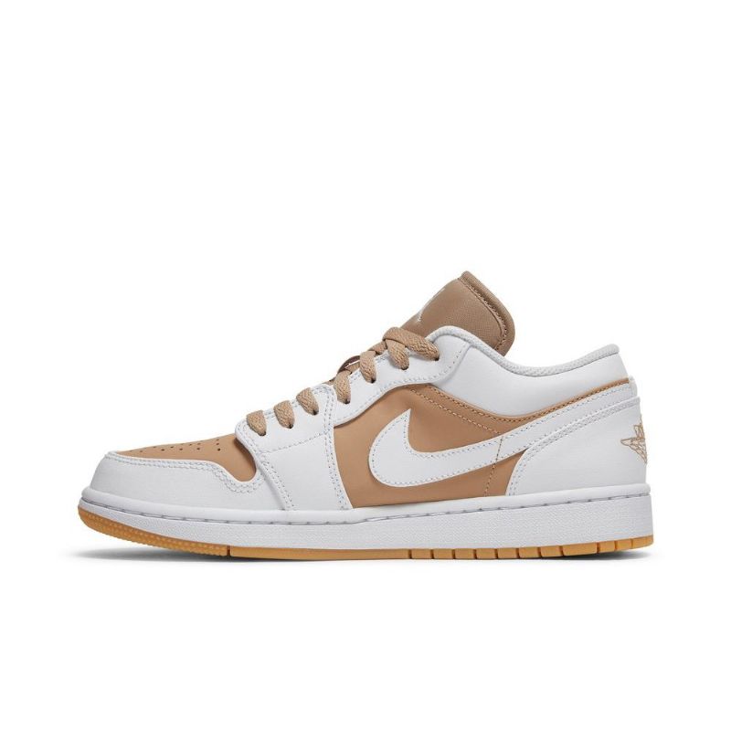 Air Jordan 1 Matala Valkoinen Ruskea Miesten Kengät