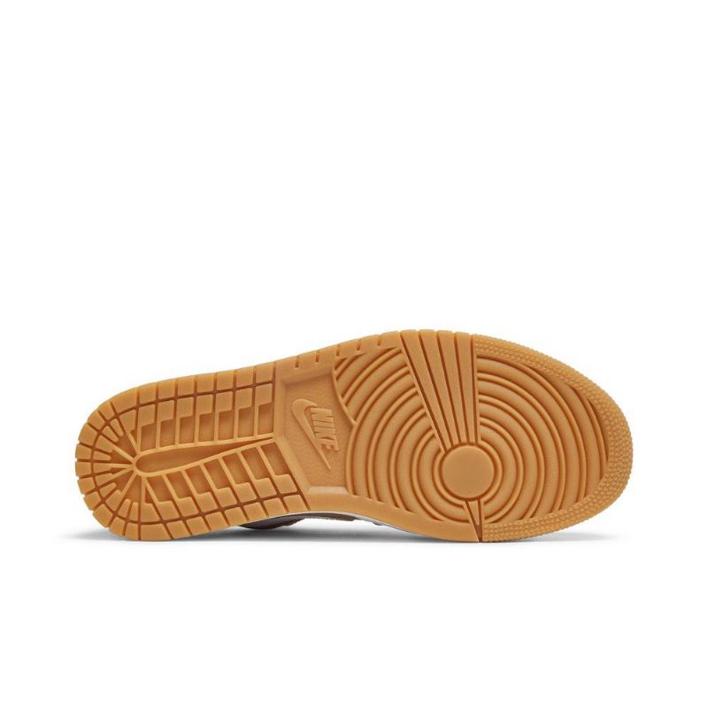Air Jordan 1 Matala Valkoinen Ruskea Miesten Kengät