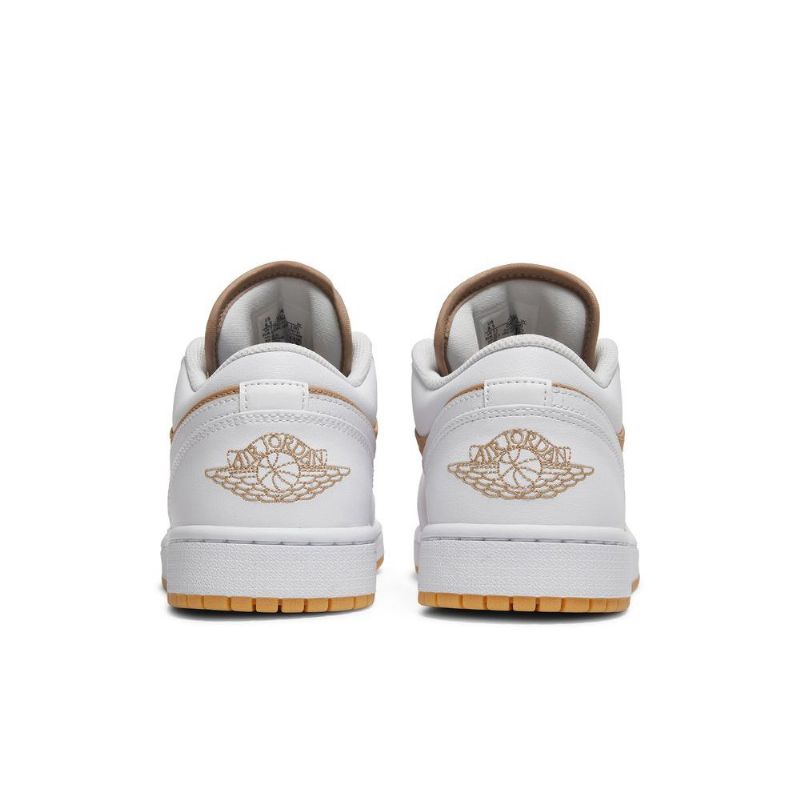 Air Jordan 1 Matala Valkoinen Ruskea Miesten Kengät