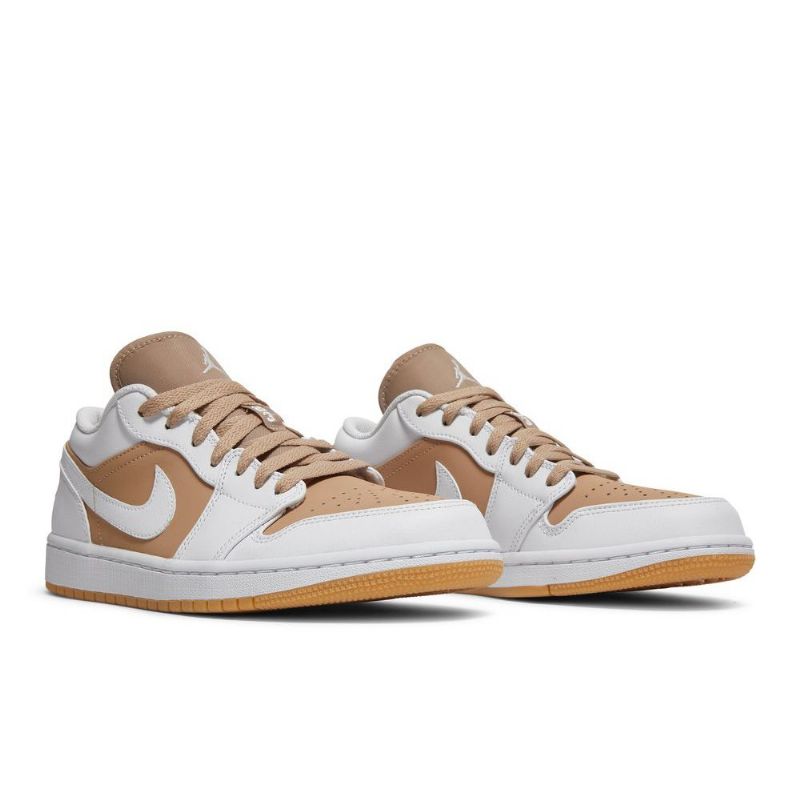 Air Jordan 1 Matala Valkoinen Ruskea Miesten Kengät